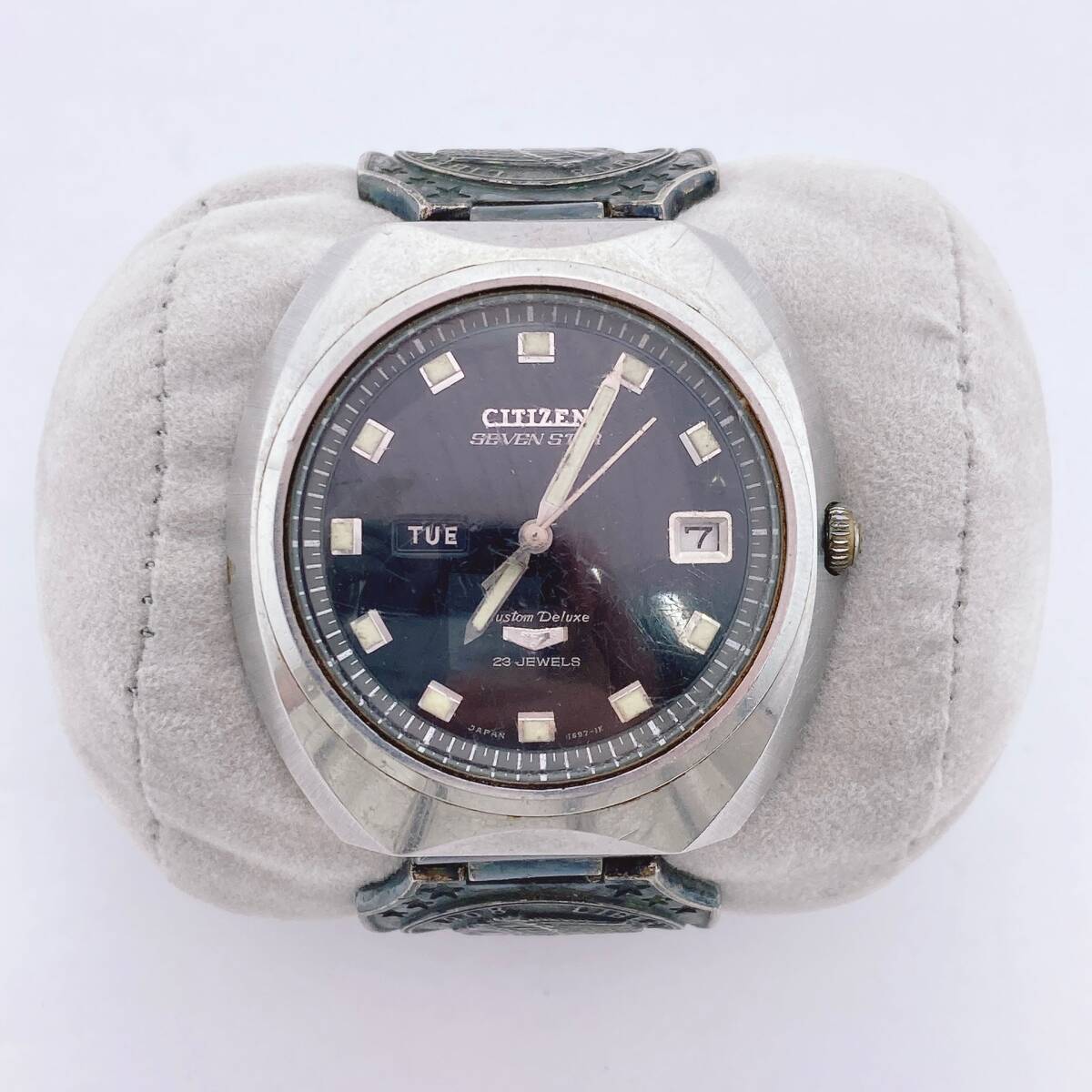 4709◯ 稼働中 CITIZEN シチズン SEVEN STAR セブンスター 腕時計 90201872 Custom Deluxe カスタムデラックス 23JWELS 