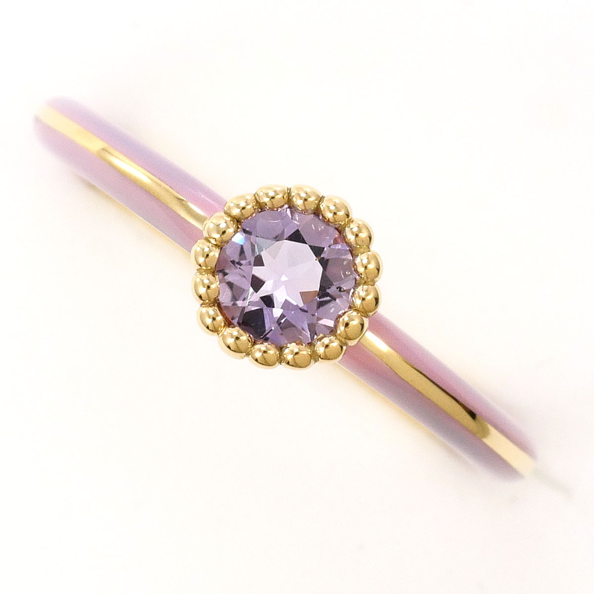 スタージュエリー STAR JEWELRY K10YG リング・指輪 9号 天然石 総重量約1.3g ジュエリー 中古 美品 送料無料☆0315