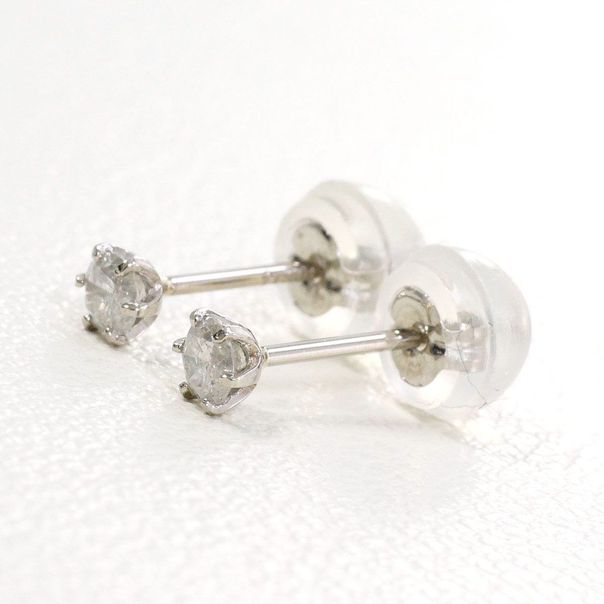 PT900/プラチナ ピアス ダイヤ 0.05ct 総重量約0.3g ジュエリー 中古 美品 送料無料☆0315