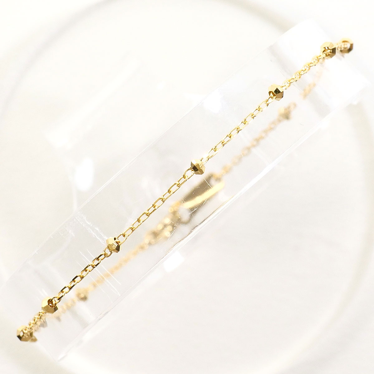 K18YG ブレスレット 総重量約0.6g 約16cm ジュエリー 中古 美品 送料無料☆0315
