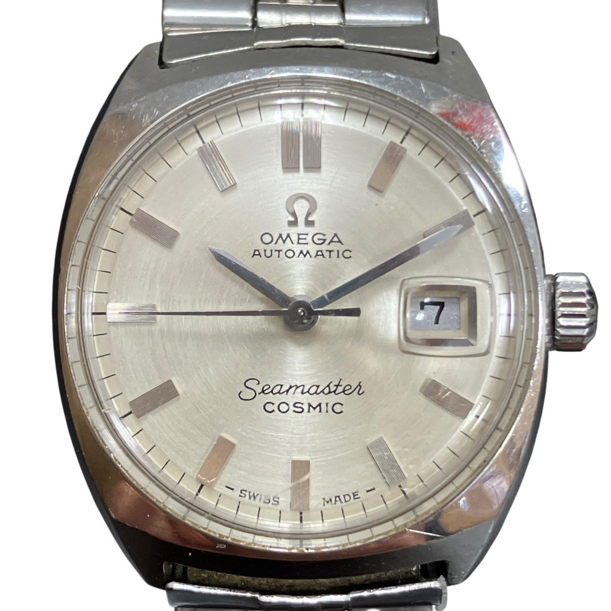 オメガ OMEGA シーマスター コスミック 腕時計 総重量約48.8g SS 自動巻き シルバー文字盤 中古☆0306