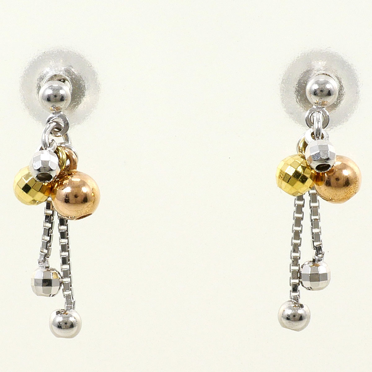 K18YGWGPG K14WG ピアス 総重量約0.7g ジュエリー 中古 美品 送料無料☆0315