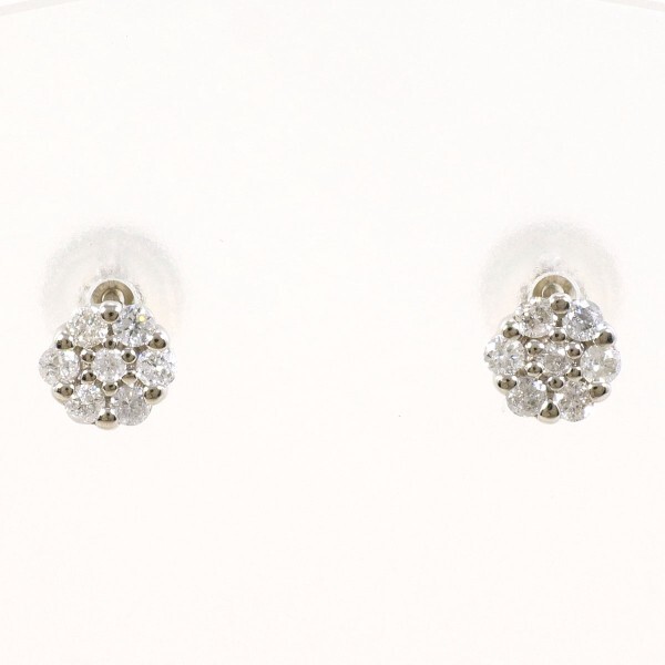 PT900 ピアス ダイヤ 0.10 ×2 総重量約0.7g 中古 美品 送料無料 ☆0202
