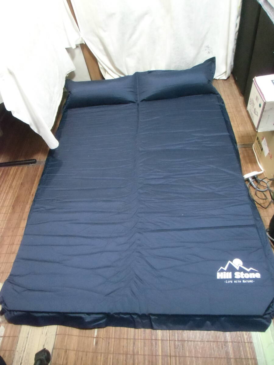 □ Hill Stone ダブルキャンピングマット インフレータマット 枕 エアマット キャンプ アウトドア 防災 リバーシブル ☆☆