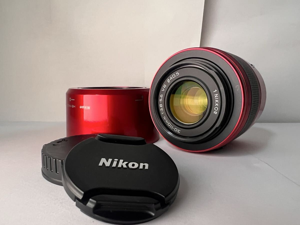 ★極上美品★ Nikon 1 NKKOR VR 30-110mm F3.8-5.6 ズームレンズ red レッド ★動作確認済み #0272 #745