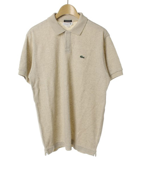 ★即決★ ( 別注 ラコステ × BEAUTY & YOUTH 綿麻 ポロシャツ ベージュ ) コラボ LACOSTE UNITED ARROWS