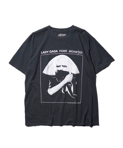 ★即決★ ( THRIFTY LOOK LADY GAGA TEE レディーガガ ユーズドライク Tシャツ ブラック ) スリフティールック