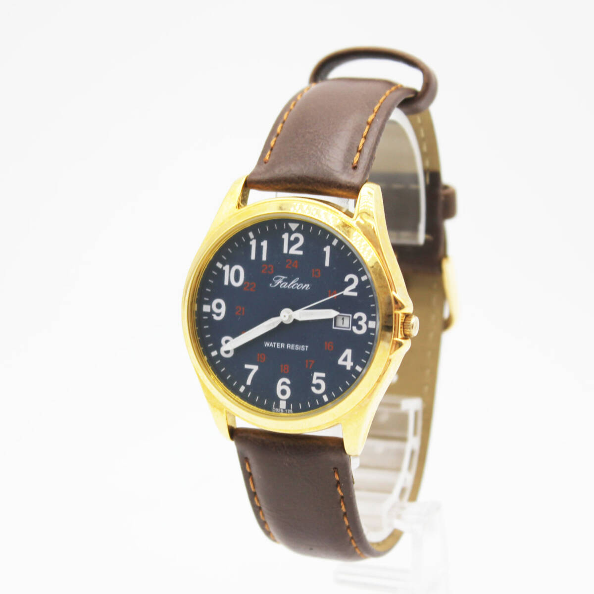 W260525-42 CITIZEN Q&Q Falcon シチズン キューアンドキュー ファルコン メンズ腕時計 クォーツ デイト 稼働 文字盤ネイビー 3針 アナログ