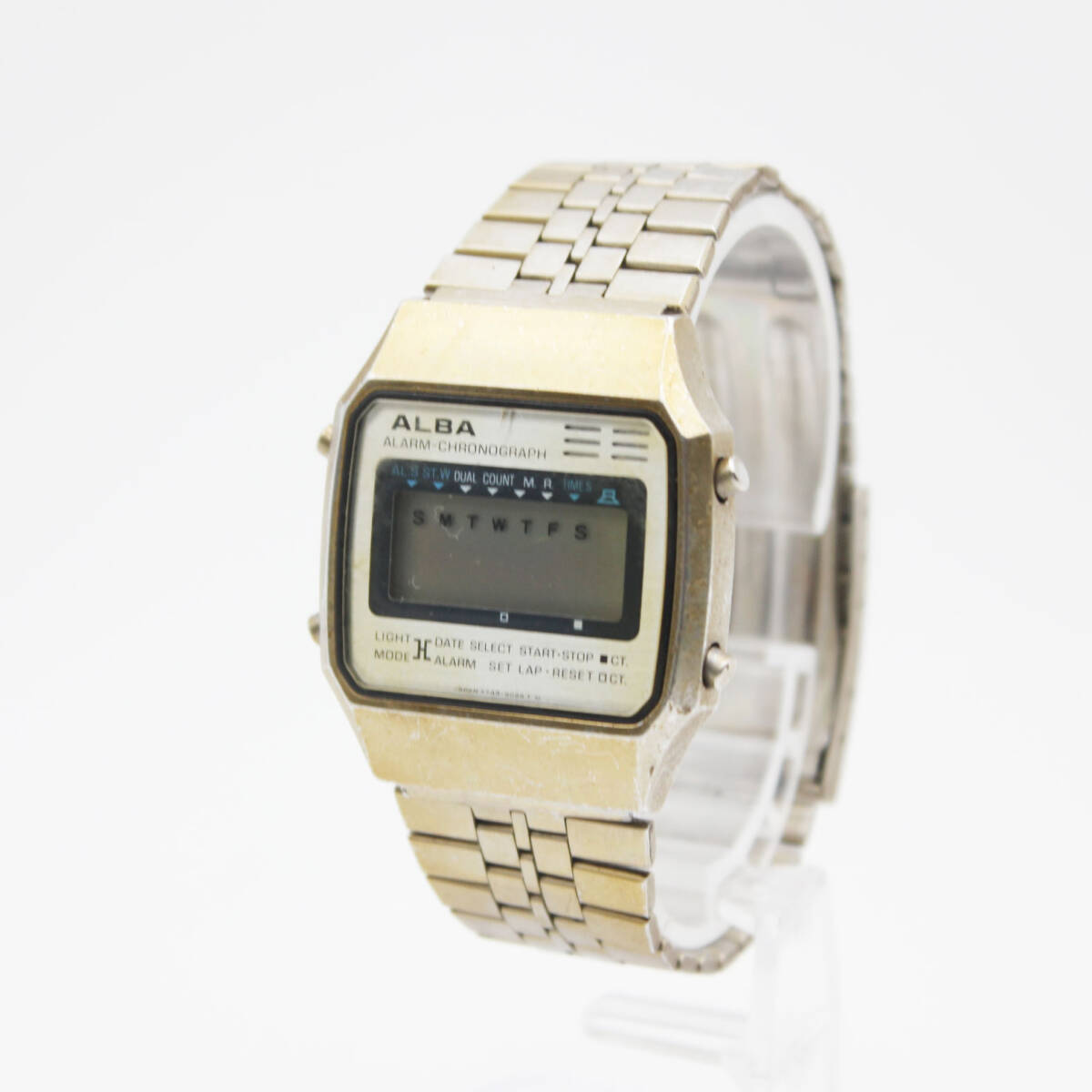 W260527-09 SEIKO ALBA セイコー アルバ Y749-5000 メンズ腕時計 クォーツ デジタル 不動 ゴールド