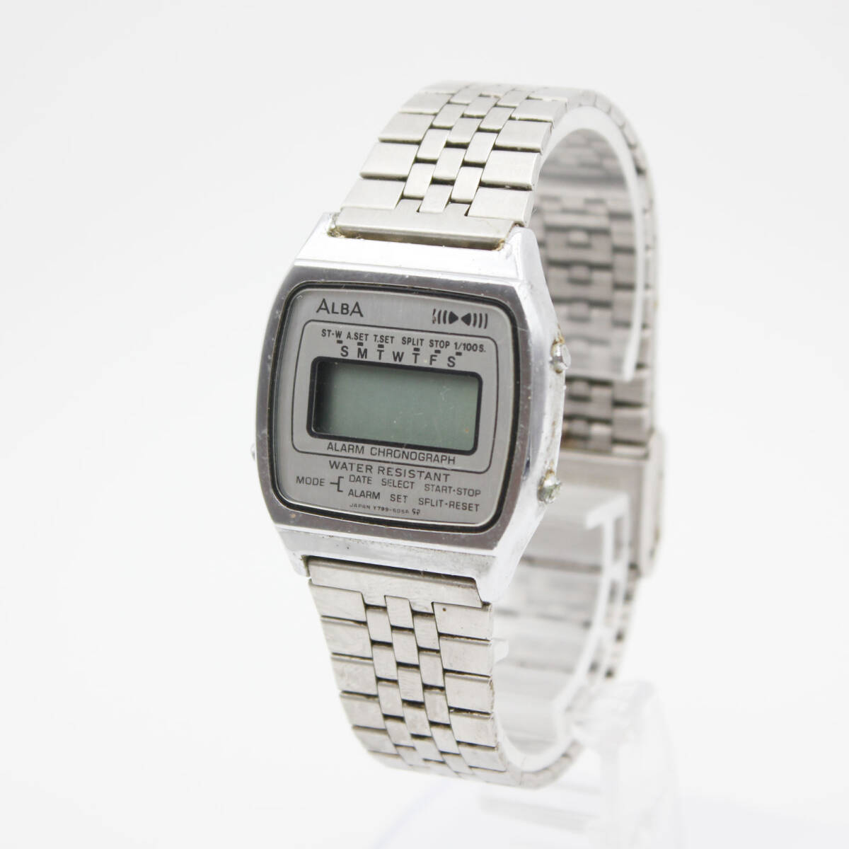 W260528-16 SEIKO ALBA セイコー アルバ Y799-5050 ユニセックス腕時計 クォーツ デジタル 不動 シルバー