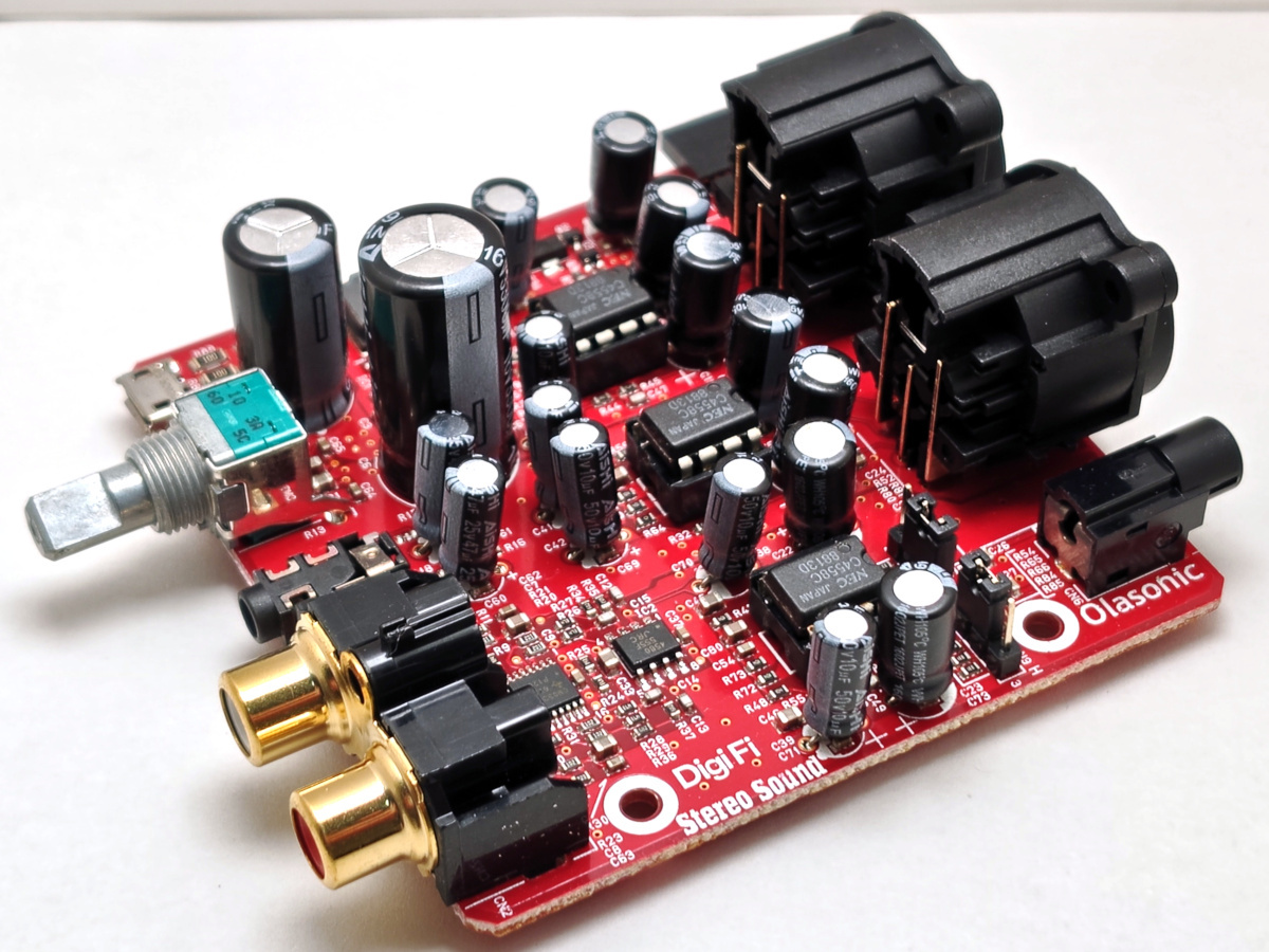 DigiFi No.22 ヘッドホンアンプ基板（NEC C4558C x3 搭載）