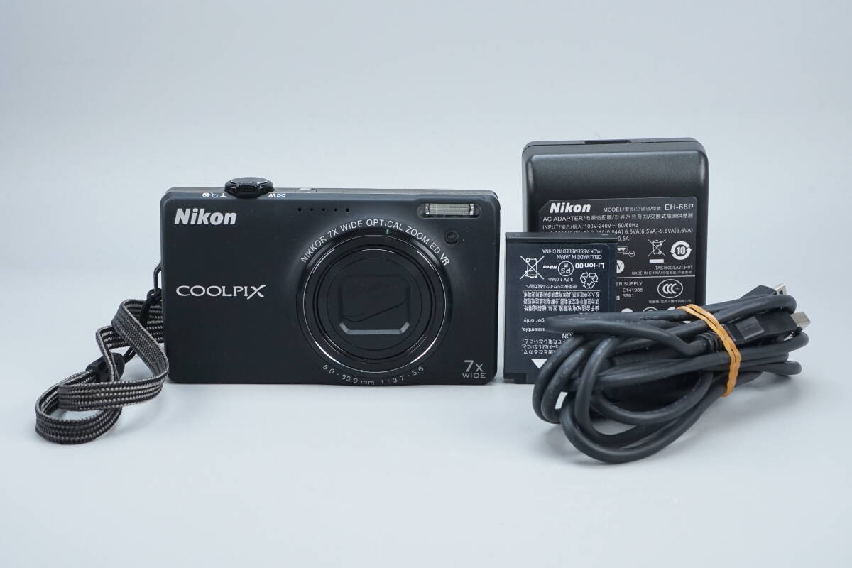 ★動作確認済★ Nikon COOLPIX S6000 ブラック 黒 ニコン クールピクス デジタルカメラ デジカメ　コンデジ＃55