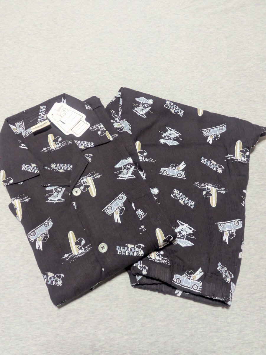 ◆新品タグ付き◆スヌーピー　メンズ半袖パジャマ　Mサイズ◆綿100%　peanuts ルームウェア 夏物パジャマ