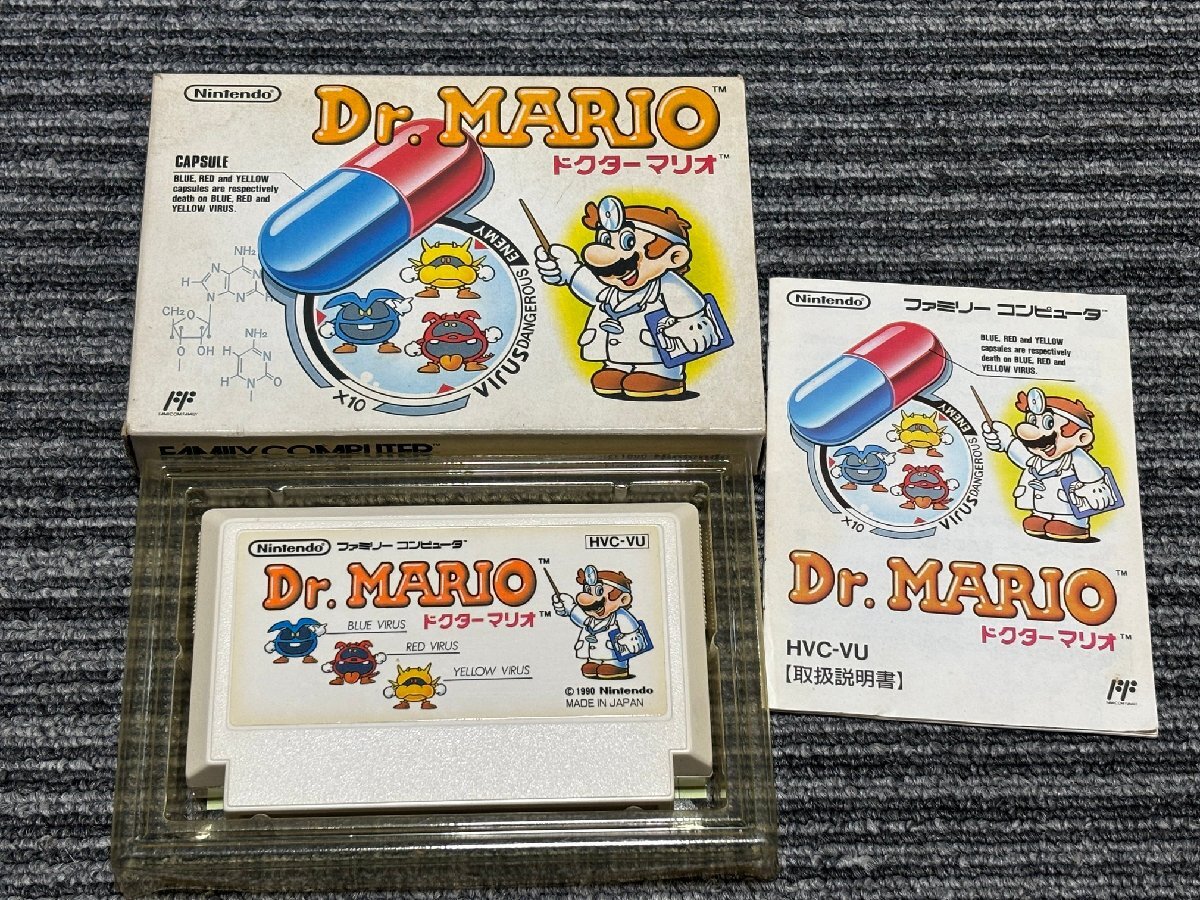 ファミコン カセット ソフト Dr.マリオ ドクターマリオ 箱 説明書 付き FC
