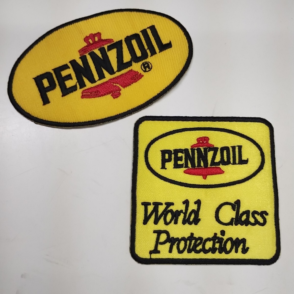 ◎ P E N N Z O I L と記されたワッペン 2枚セット s300