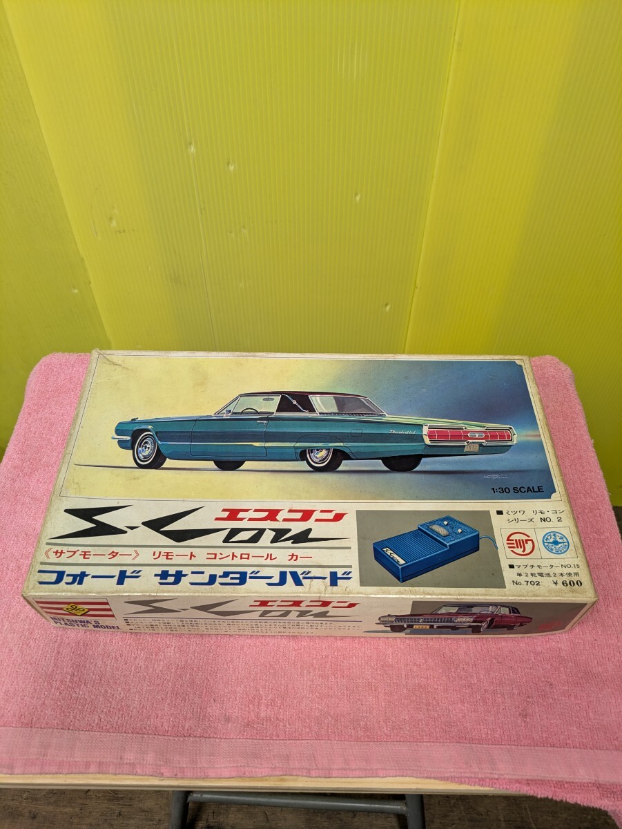 空箱のみ！ 年代物 1/30 SCALE プラモデル ミツワ S-Con フォード サンダーバード MITSUWA'S PLASTIC MODEL FORD THUNDERBIRD