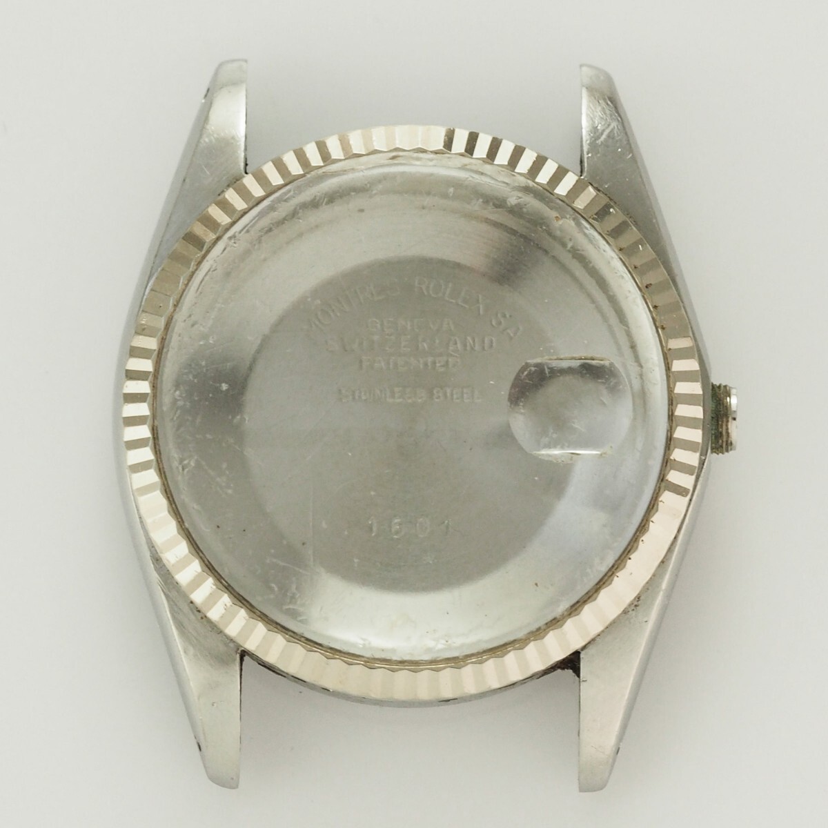 ROLEX 1601 DATEJUST 1972年製 ケース Cal.1570 純正 ベゼル14金WG ロレックス デイトジャスト ヴィンテージ 時計部品 Watch Case