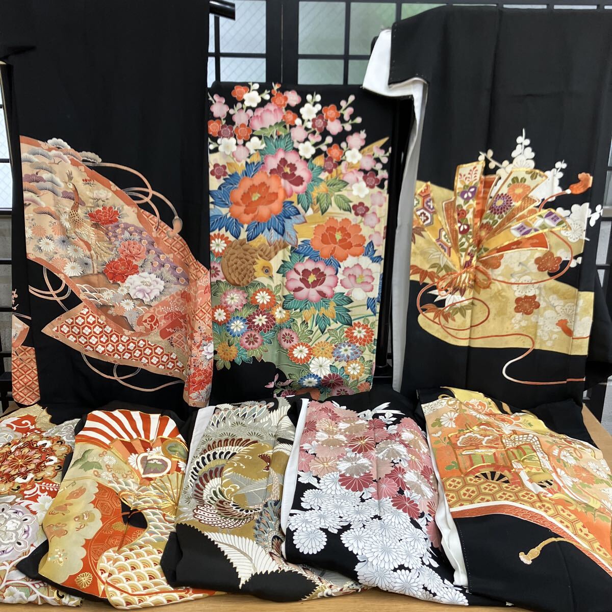 一右衛門　No1073 留袖　8枚　まとめ売り　大処分　加賀友禅 京友禅 刺繍 金彩友禅 豪華留袖 正絹着物 金駒刺繍