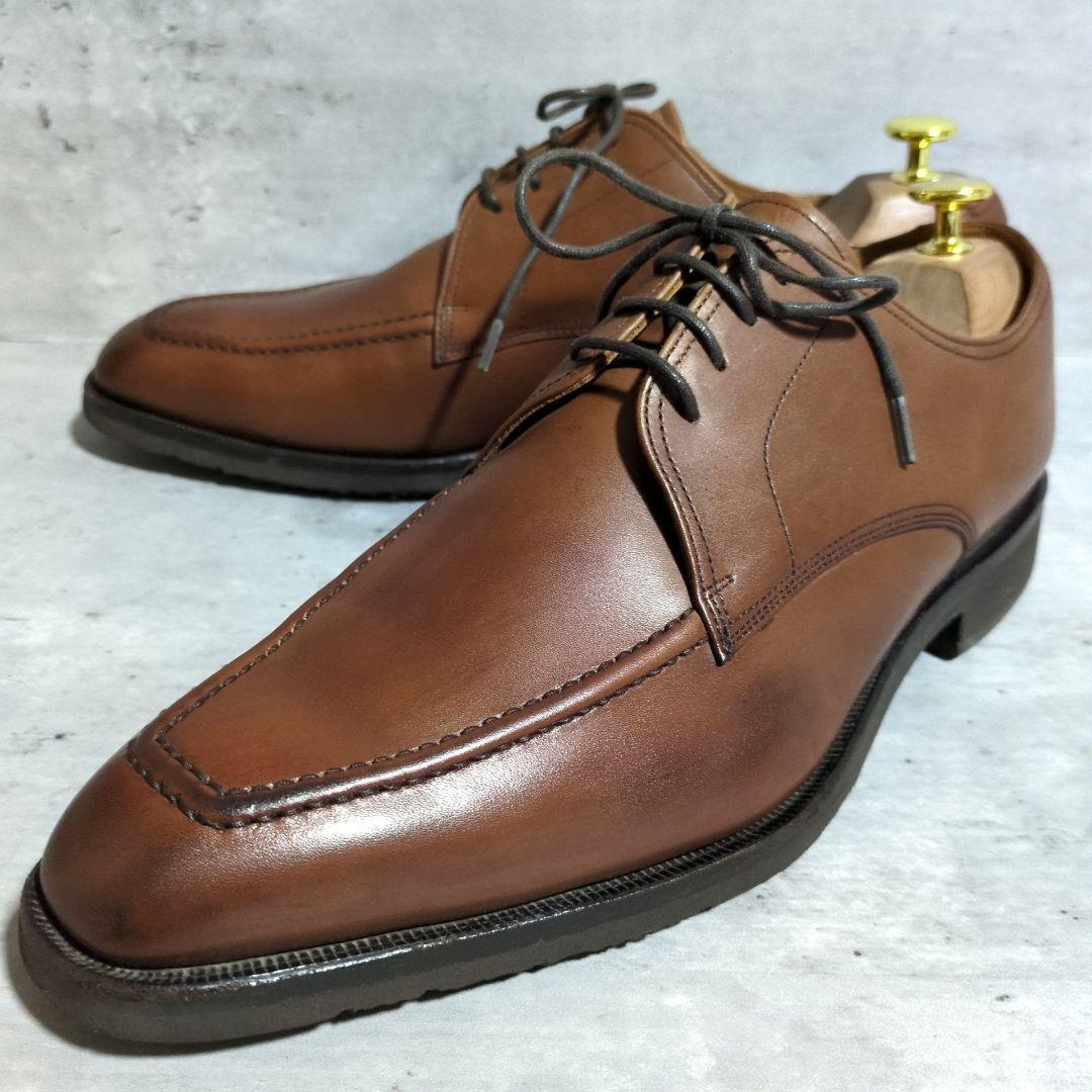 【REGAL (リーガル)】W469/Uチップ/ビジネスシューズ/ドレスシューズ/本革/レザー/日本製/GEOX/通気性/メンズ革靴/ブラウン/茶色/26cm