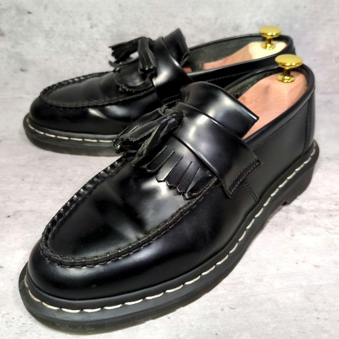 【Dr.Martens ドクターマーチン】ADRIAN WS/エイドリアン ホワイトステッチ/タッセルローファー/本革/レザー/メンズ革靴/白ステッチ/UK8