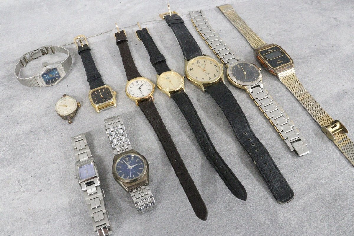 【行董】CITIZEN シチズン 腕時計 10点おまとめ デジタル アナログ クオーツ 2針 3針 14K Gold Filled ヴィンテージ 現状品 UC000ABY81