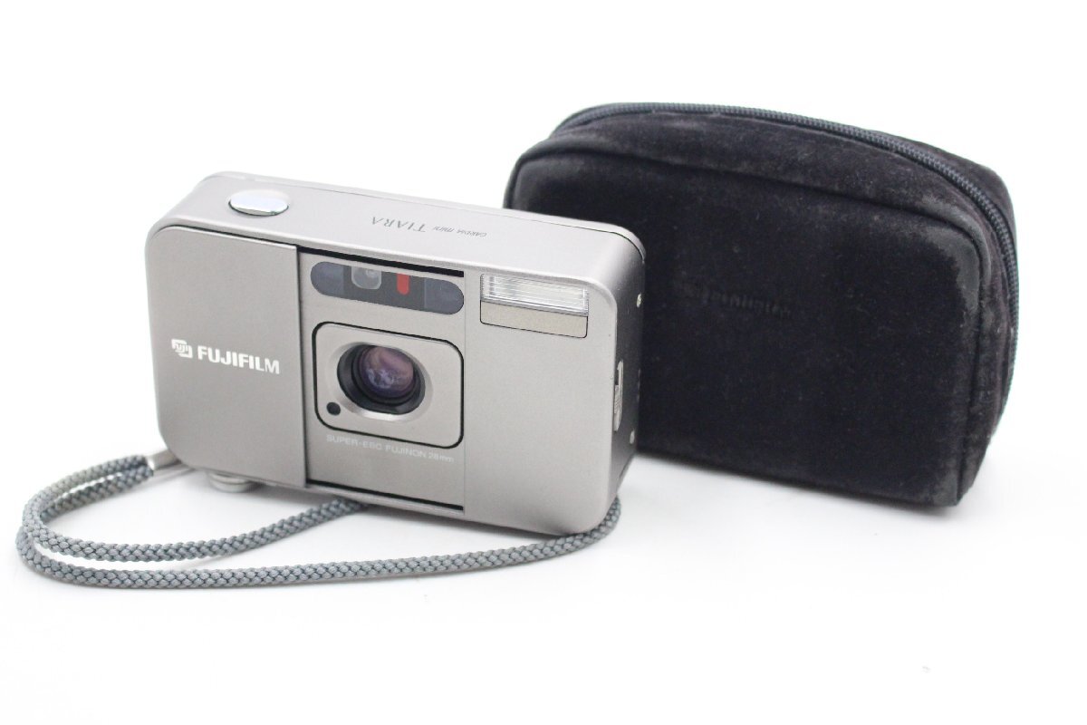 【ト静】★ FUJIFILM CARDIA mini TIARA フジフィルム ティアラ フィルムカメラ動作未確認 中古現状販売 ソフトケース付 GE678GCG22