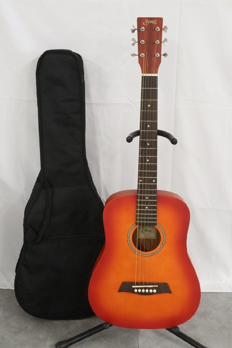 【行董】S.Yairi ヤイリ ミニギター アコースティックギター YM-02/CS 全長約88cm 弦長約58cm チェリーサンバースト 弦楽器 AE423ABY64