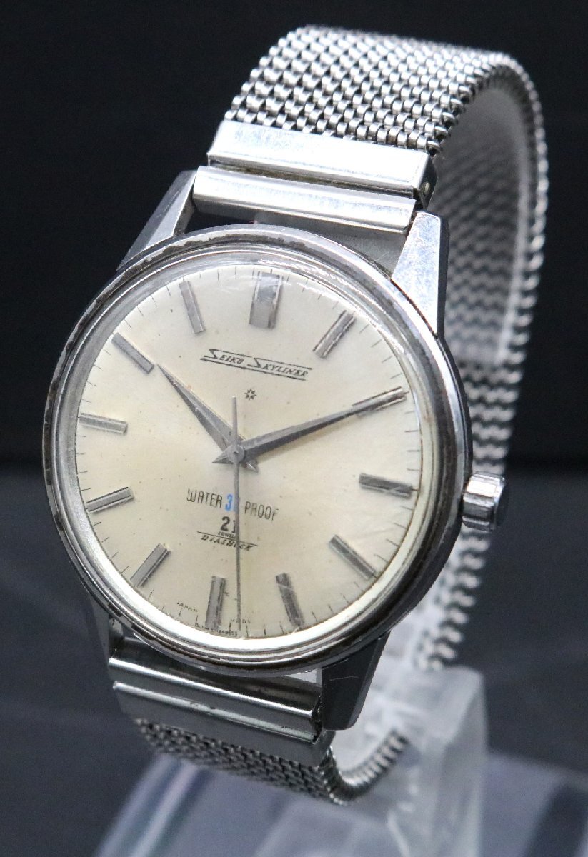 【ト足】SEIKO セイコー SKYLINER スカイライナー 14092 DIASHOCK 21石 メンズ ブランド腕時計 手巻き アンティーク 3針 CA791CMM2B