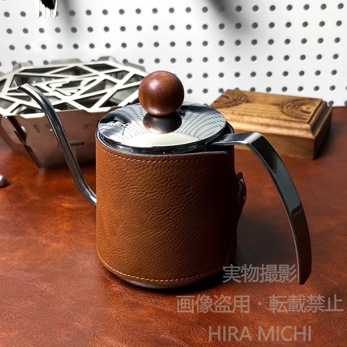 ドリップポット コーヒーポット 細口 ステンレス 直火対応 アウトドア キャンプ コーヒー器具 ハンドドリップ ケトル カバー付き 軽量PH325