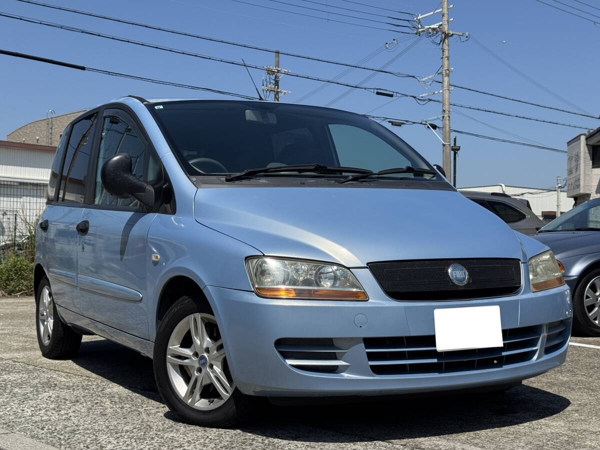 【車検令和8年9月】フィアット ムルティプラ 5速MT/6人乗り/ワンオーナー/キーレス/ETC/社外ナビ/地デジTV/純正アルミ/ABS/エアバッグ