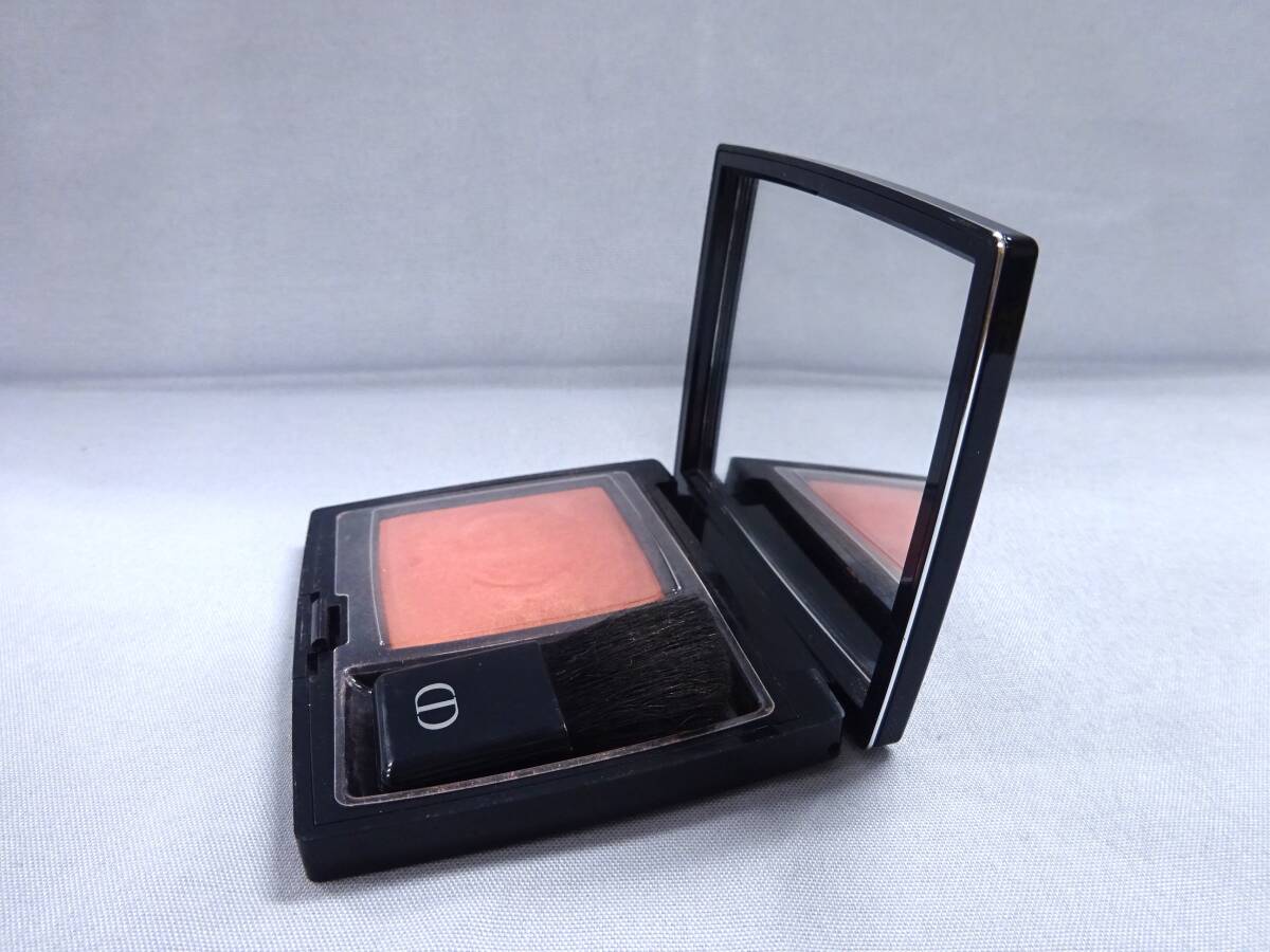 (E-1619) Dior ディオール チーク ROUGE BLUSH 219 スキン ルージュ ブラッシュ ブラシ付き コンパクト メイク コスメ デパコス 中古