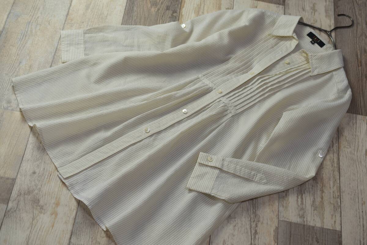 DAKS ダックス シアーストライプ柄ブラウスシャツチュニック サイズ38 美品♪