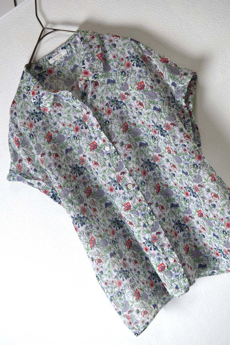 AMACA アマカ ×LIBERTY リバティ フレンチスリーブブラウス 38