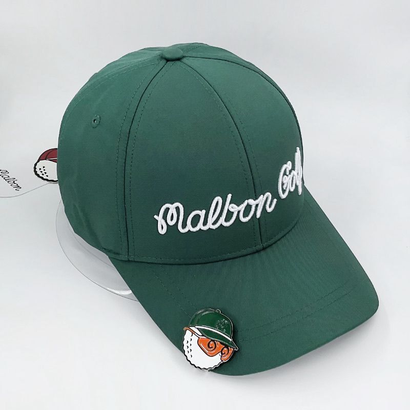 緑 Malbon Golf マーカー付キャップ 男女兼用 新品送料無料