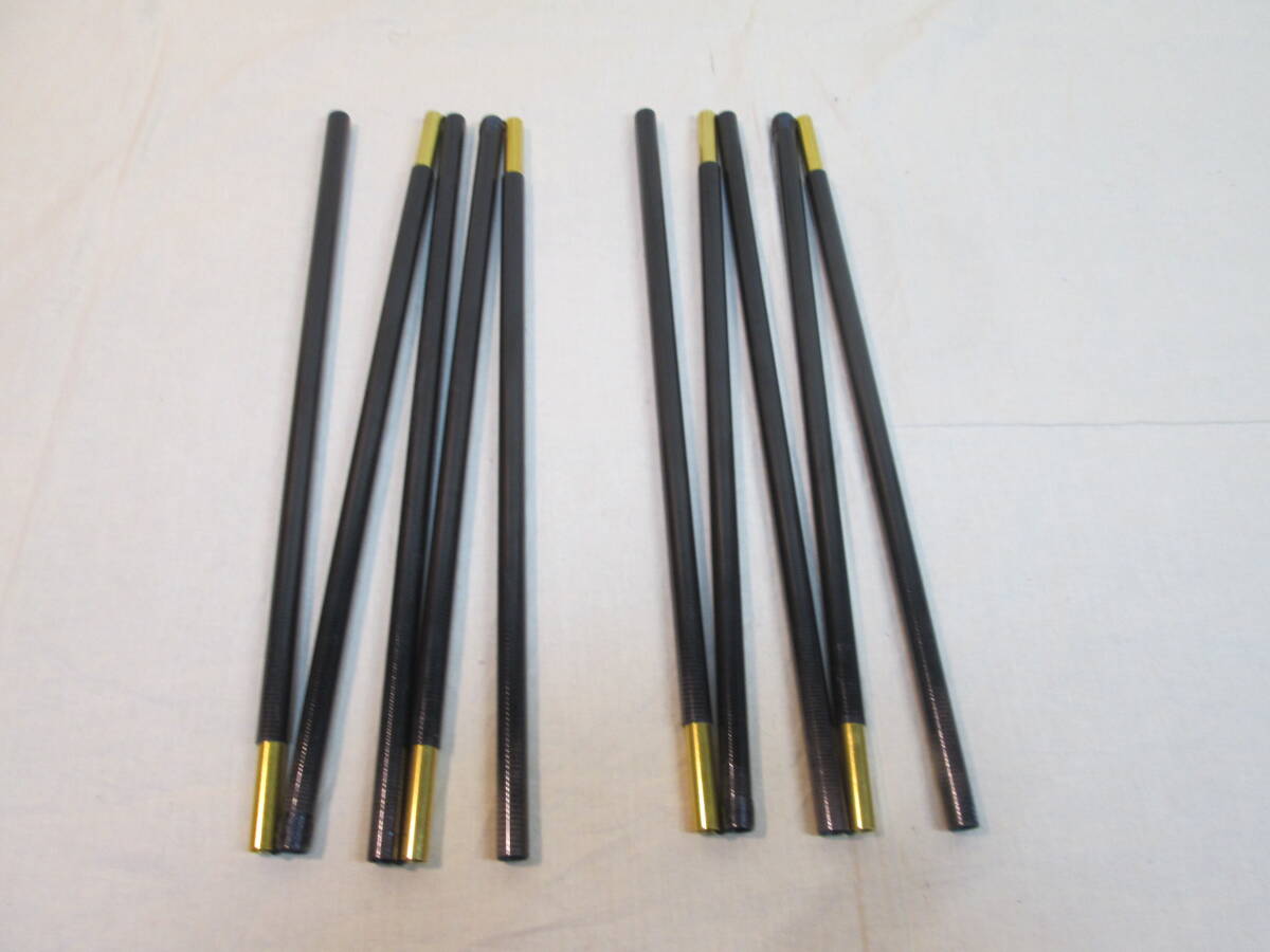 ● 軽量グラスファイバー製 5本繋ぎ テント用ポール φ13mm 184cm ｘ 2本セット ●