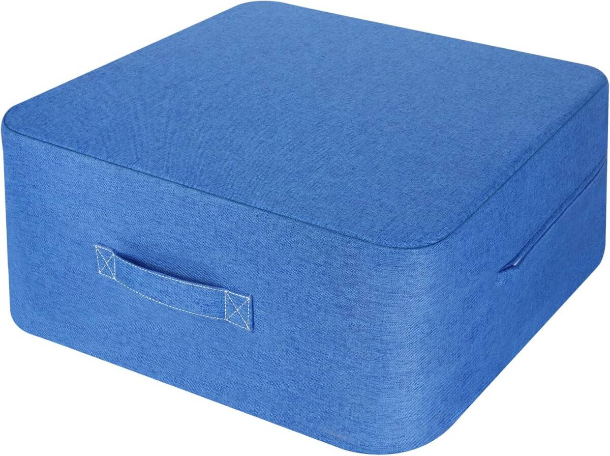 289【ブルー 50x50x20cm】トランポリン 室内 大人用 静音 エクササイズ 家庭用 省スペース 外カバー取り外し 洗濯可能