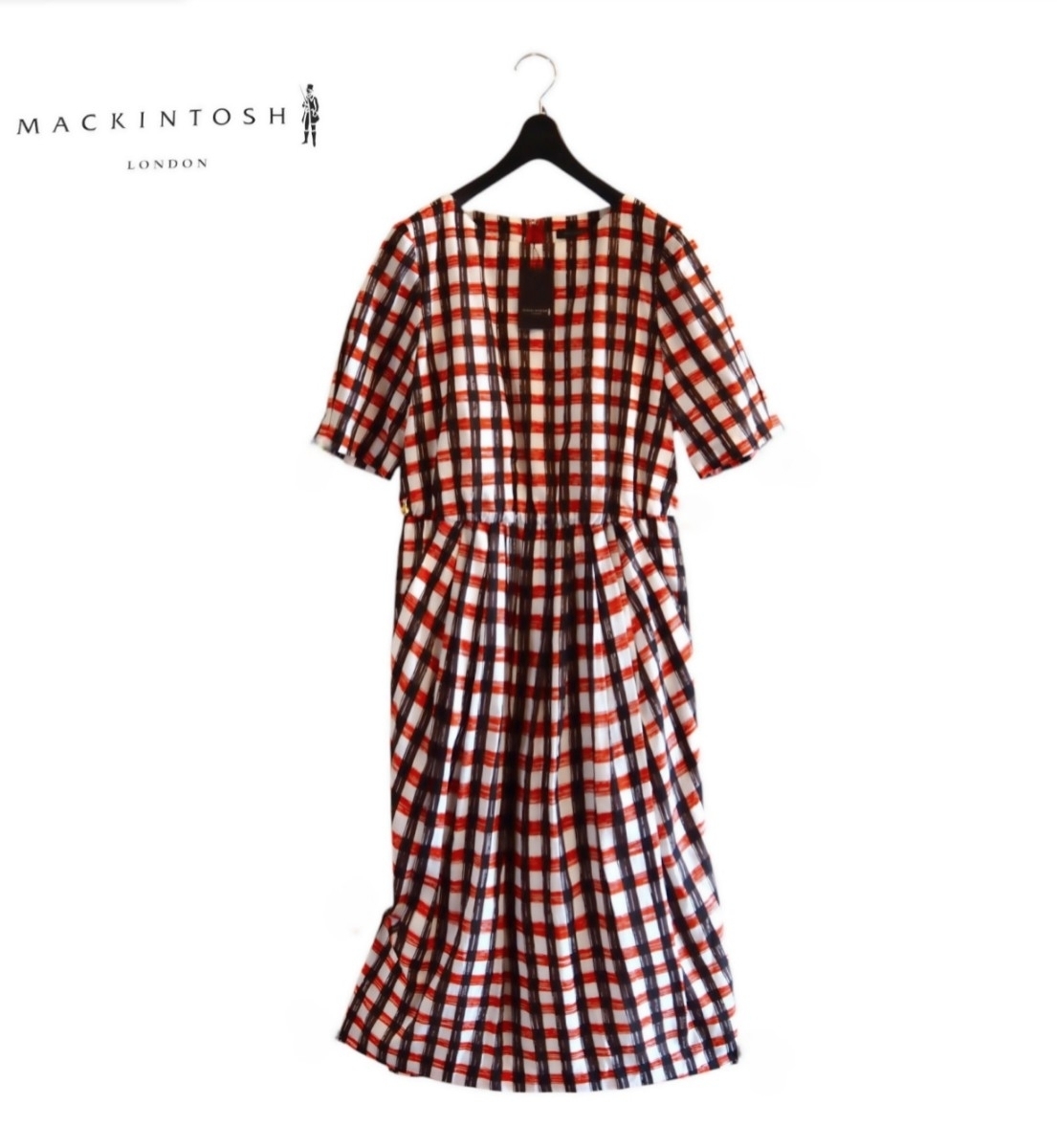 新品タグ付き★マッキントッシュ ロンドン★チェック　ロングワンピース size 38/М相当★未使用★