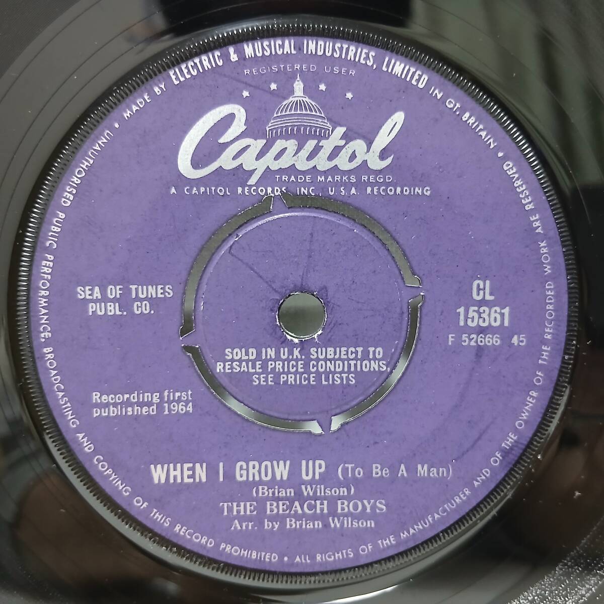 ▲英シングル▼THE BEACH BOYS▲WHEN I GROW UP (TO BE A MAN)▼