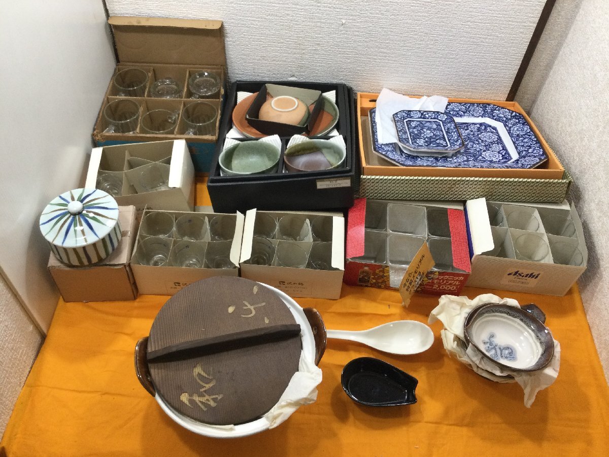 新品未使用　TAMAGAWA-TOKI ブラックニッカ？ニッカウイスキー　サントリー　沢の鶴他　八角形大皿　取分揃　グラス他まとめて　長期保管