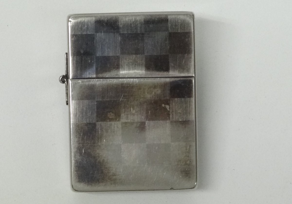 ユ■/Zこ0430　Zippo ジッポ　1935 REPLICA 市松模様 チェッカーパターン デザイン //着火未確認 ジャンク 保証