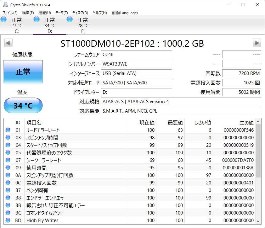 レ■/Zク5992　 保証有★　ONKYO APX-2用 HDC-2.0A 換装用HDD120GB→HDD1TB 中古