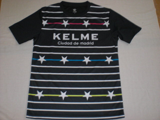 KELMEケルメ・黒 半袖プラクティスシャツ(L) USED 