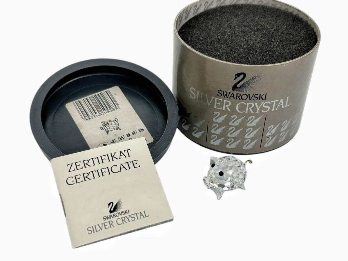 箱付き SWAROVSKI スワロフスキー ブタ ミニブタ ピッグ 動物 フィギュリン 置物 オブジェ 小物 クリスタル HG260430