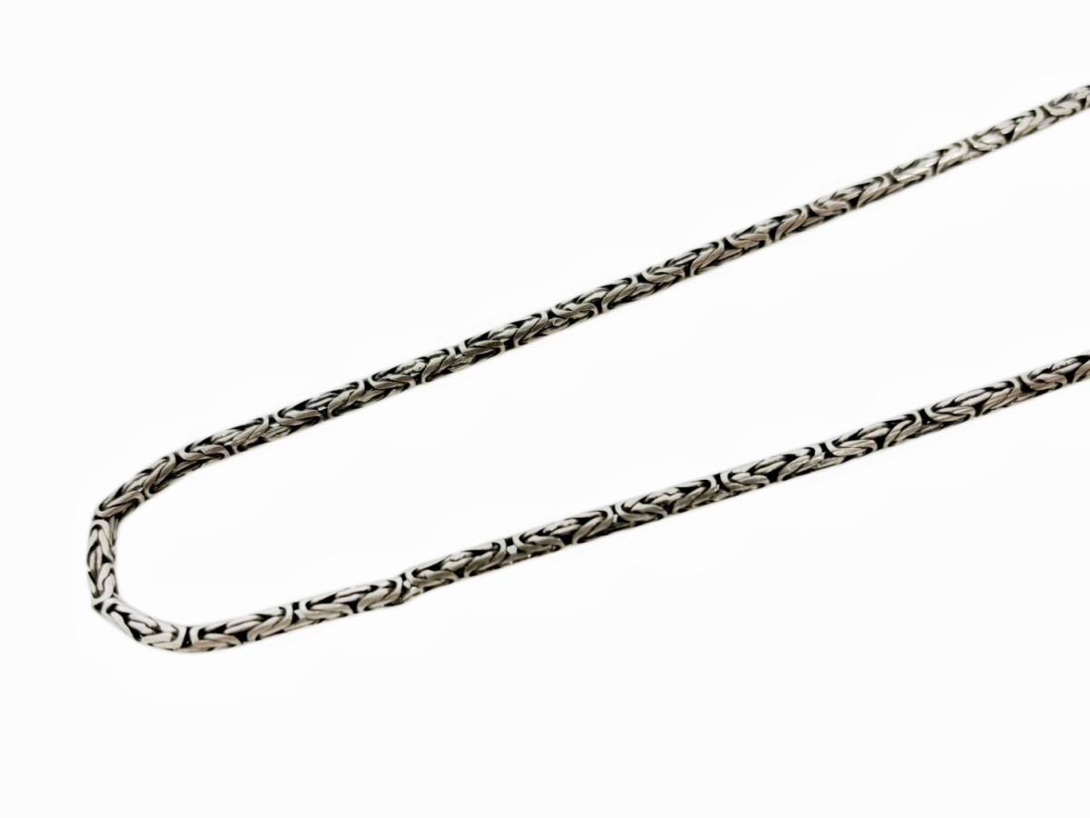 シルバー ネックレス ビザンチン バリスタイル ネックレス チェーン 編み込み 925 SILVER 約19.6g アクセサリー 約50cm HG260202