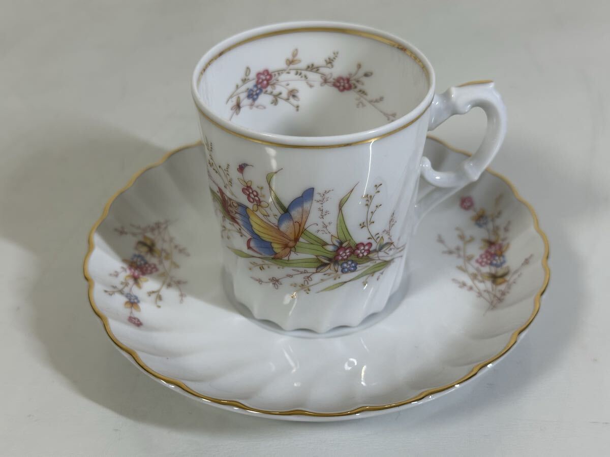 Porsgrund ポシュグルン デミタスカップ&ソーサー 1客 コーヒーカップ ティーカップ 金彩 ブランド食器