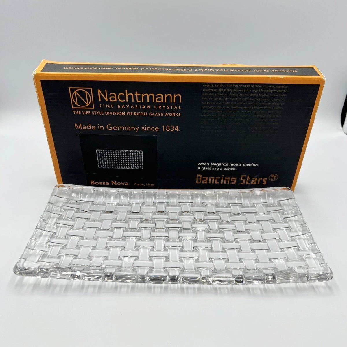 【未使用品】Nachtmann ナハトマン ボサノバ プレート クリスタルガラス 皿 食器 キッチン用品