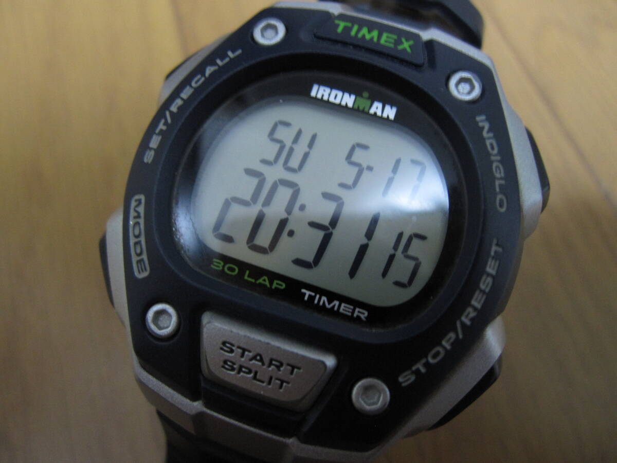  程度良好　 TIMEX IRONMAN タイメックス アイアンマン デジタル クォーツ 30LAP 腕時計　動作確認済