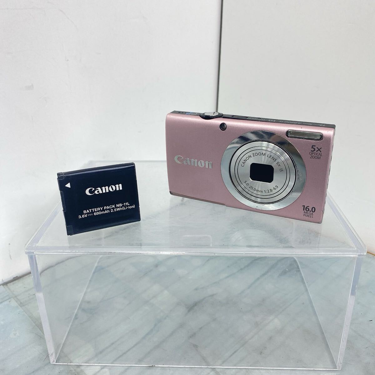 PSAI 1スタ　1円から　Canonキャノン Power Shotパワーショット A2400IS コンパクトデジタルカメラ ピンク デジタルカメラ IXY