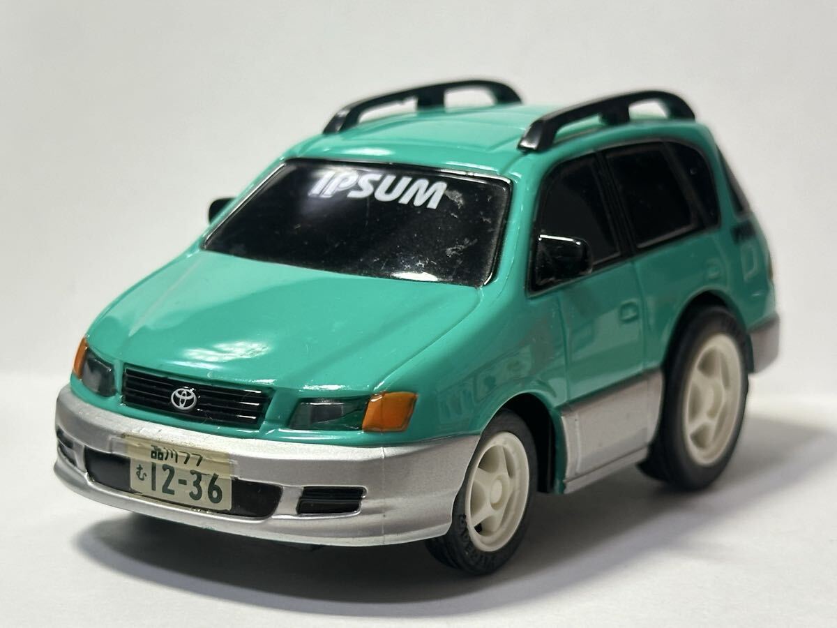 トヨタ イプサム プルバックカー 当時物 ドライブタウン ミニカー グリーン