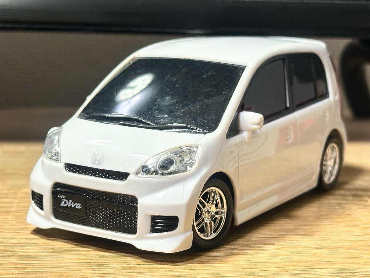ホンダ ライフ ディーバ JB5 後期 ラジコンカー R/C イエロー 軽自動車 ミニカー 模型 Honda Life Diva ミニカー ホワイト 白